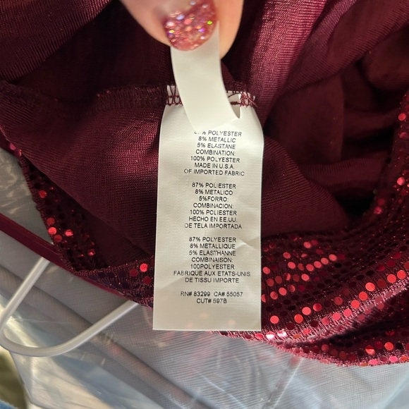 NWT Express red spaghetti strap sequined dress XS - Picture 7 of 7